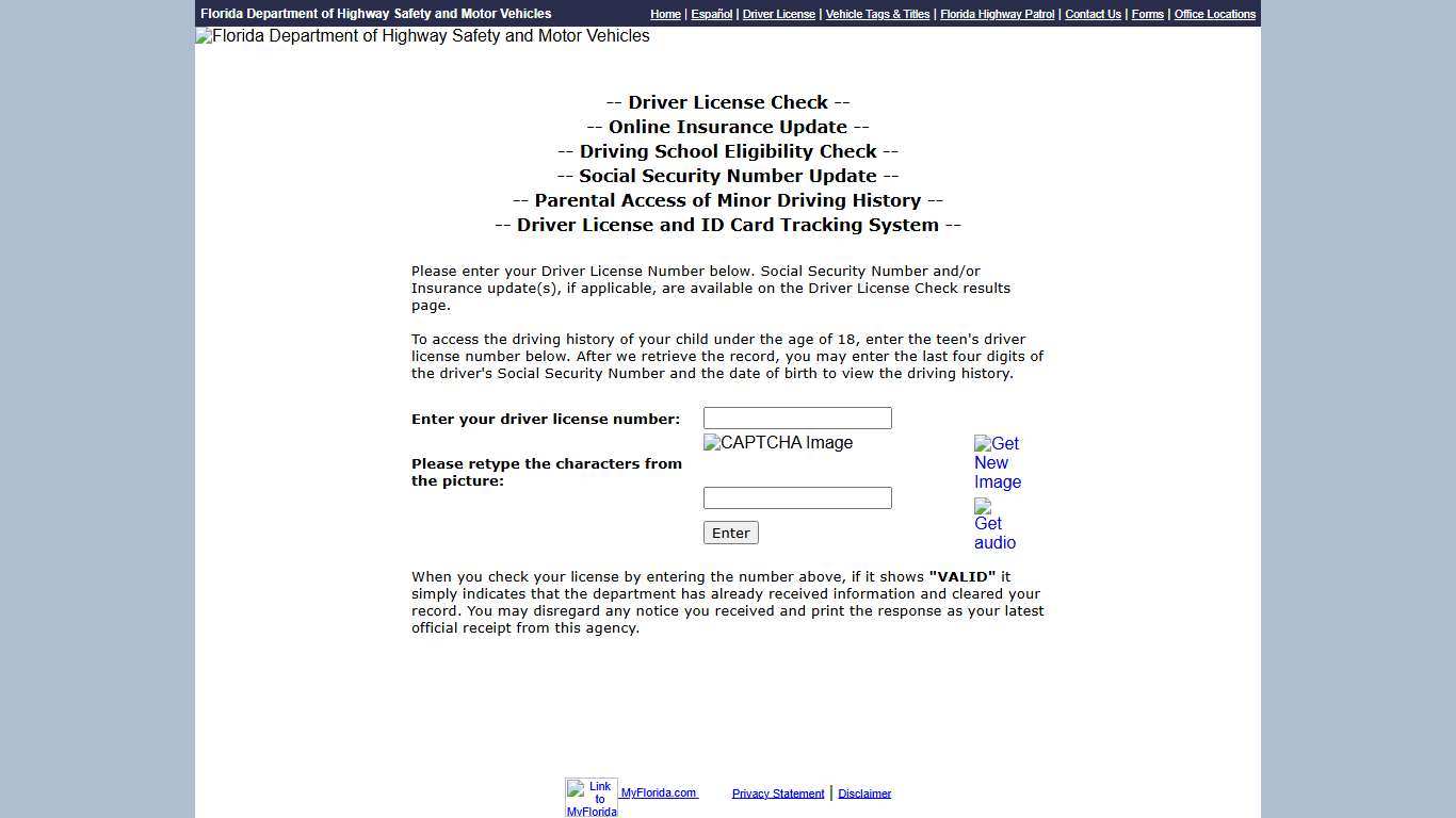 Driver License Check