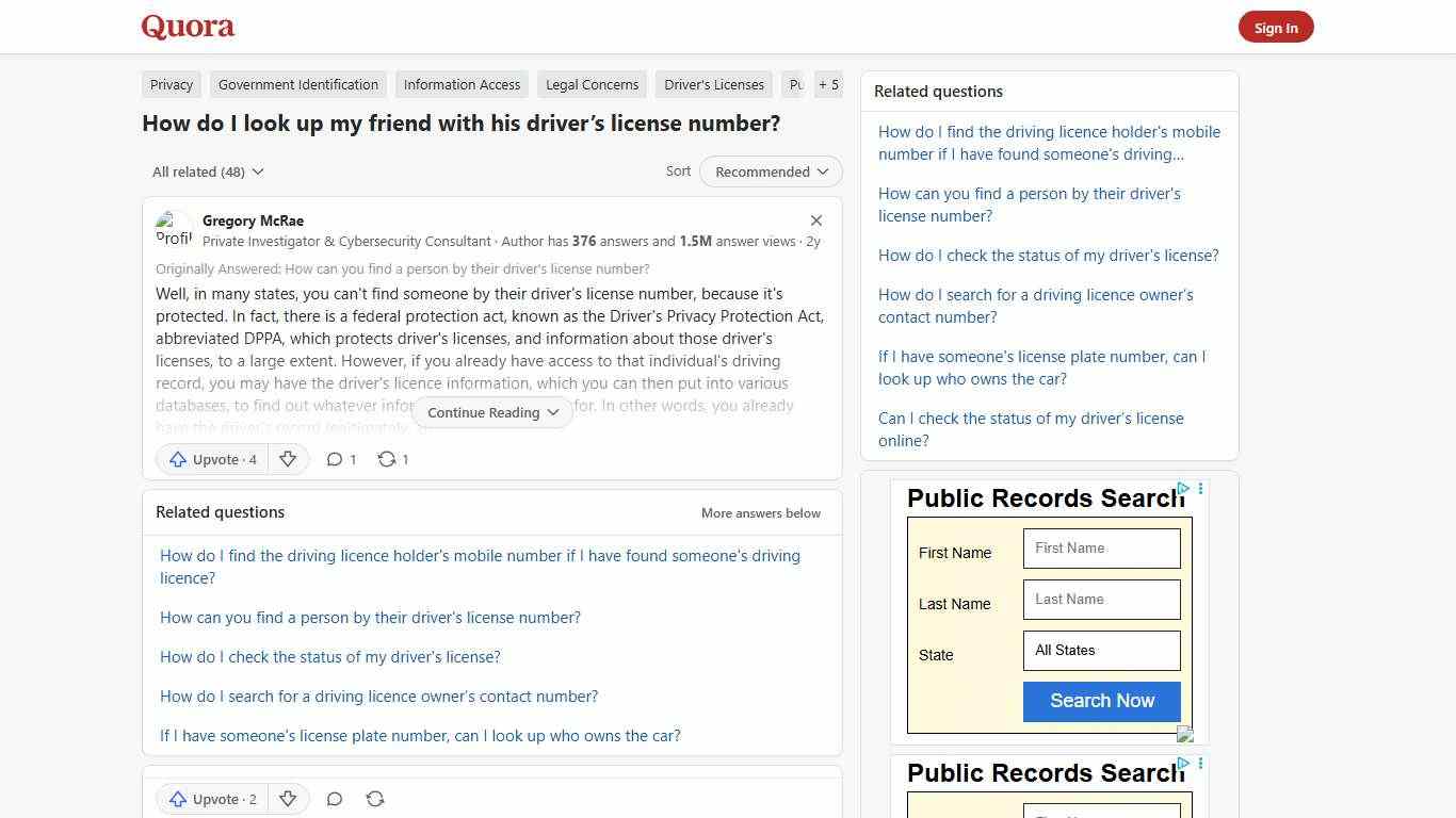 How to look up my friend with his driver’s license number - Quora